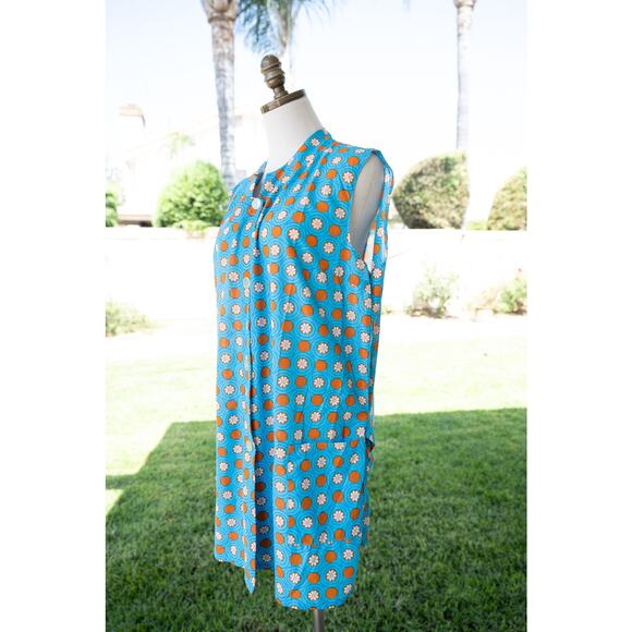 Retro Groovy 70s Dress Floral Printed Slip - Picture 5 of 6